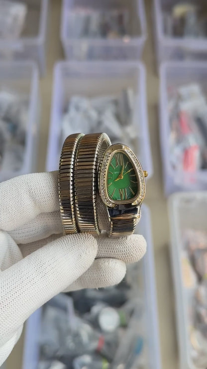 Bvlgari Serpenti Snake Gold-Green